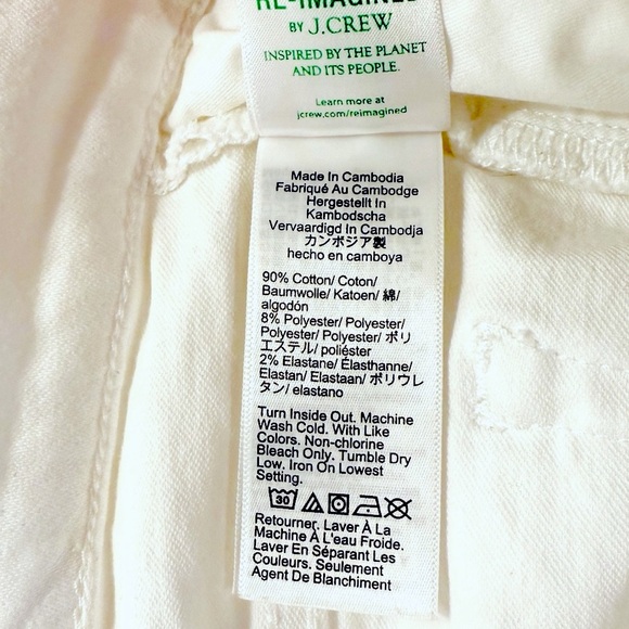 J. Crew Mid-Rise Flare Crop White Jeans - Picture 7 of 8